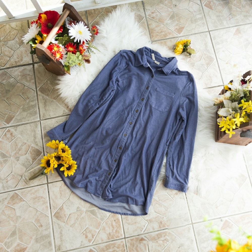 HOST PICK Blue Mock Jean Dress